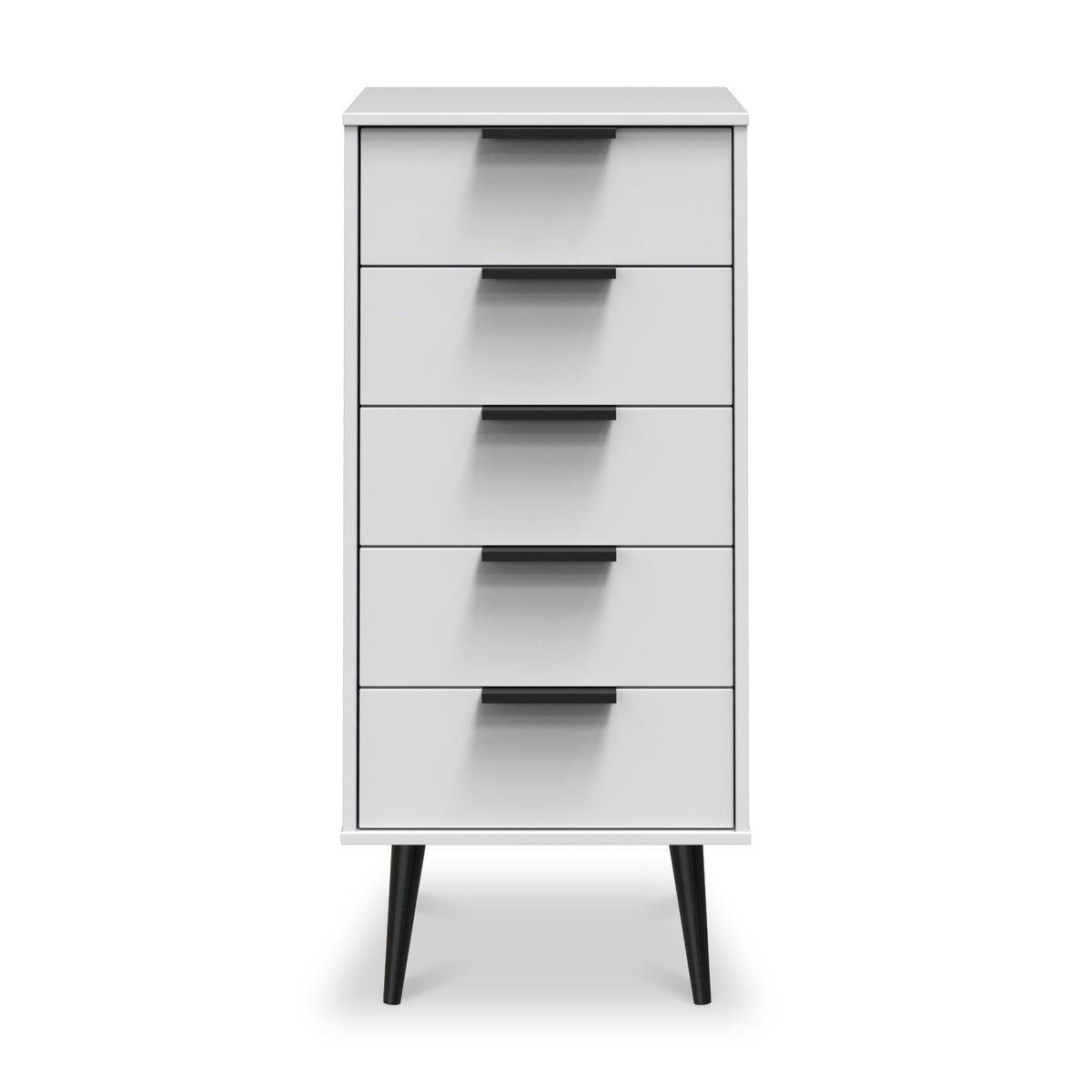 Asher White Tallboy Chest of Drawers from Roseland Furniture