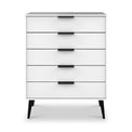 Asher White 5 Drawer Storage Chest from Roseland Furniture