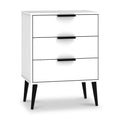 Asher White 3 Drawer Midi Storage Chest from Roseland Furniture
