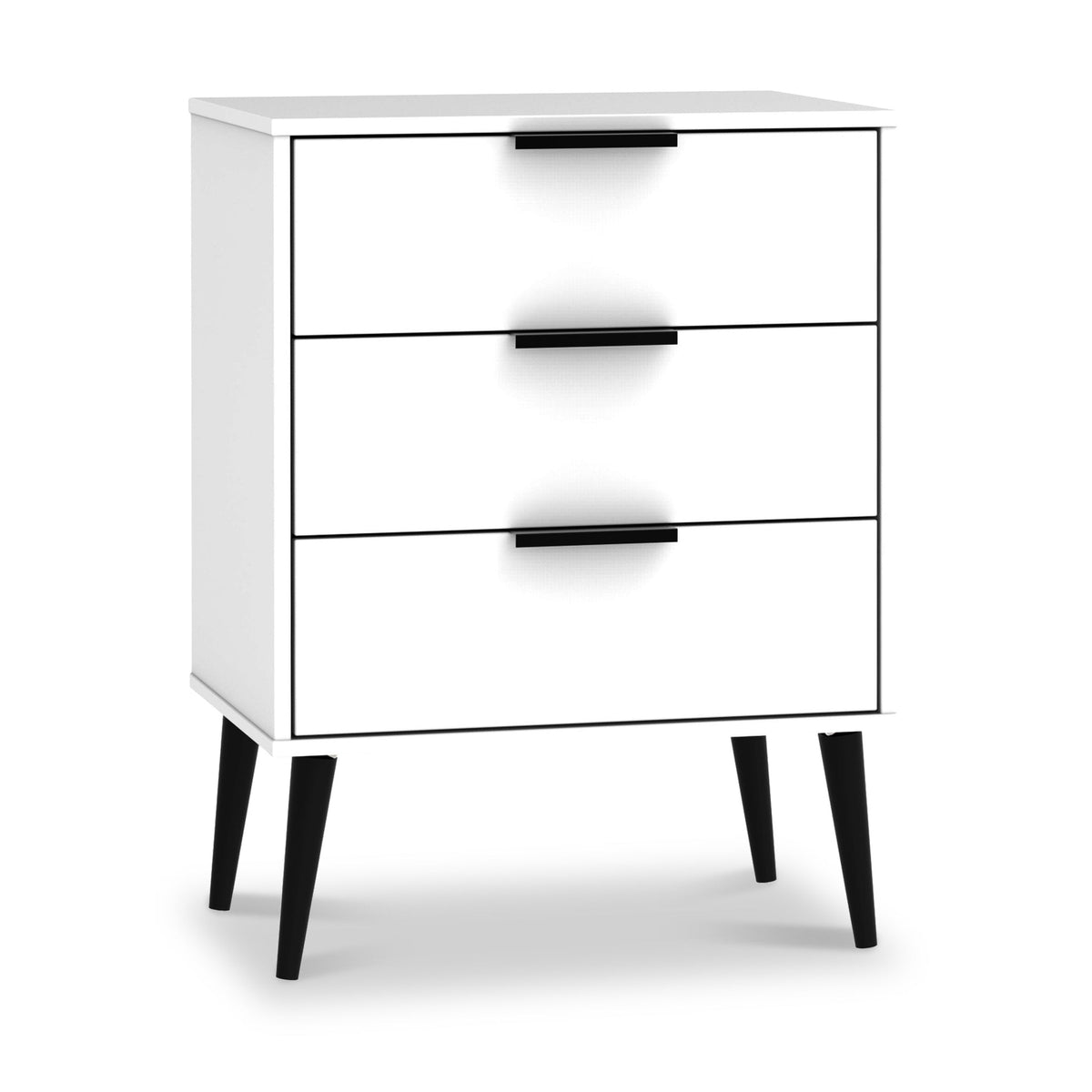 Asher White 3 Drawer Midi Storage Chest from Roseland Furniture