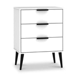 Asher White 3 Drawer Midi Storage Chest from Roseland Furniture