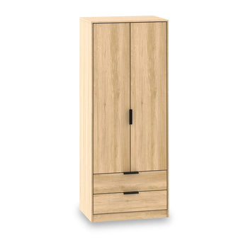 Asher Light Oak 2 Door 2 Drawer Double Wardrobe