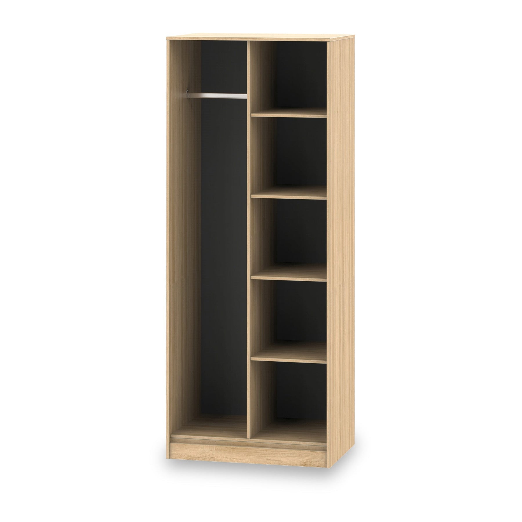 Asher Light Open Shelf Wardrobe Unit