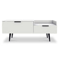 Asher White 2 Drawer TV Stand & Media Console Unit from Roseland Furniture