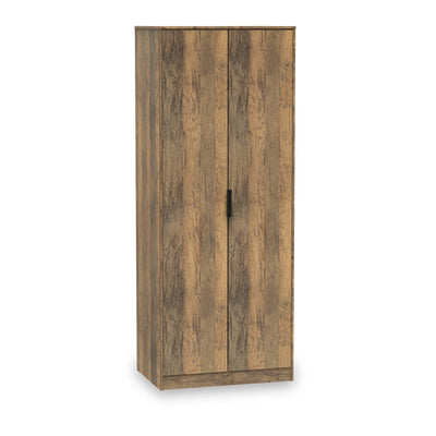 Moreno Rustic Oak 2 Door Double Wardrobe