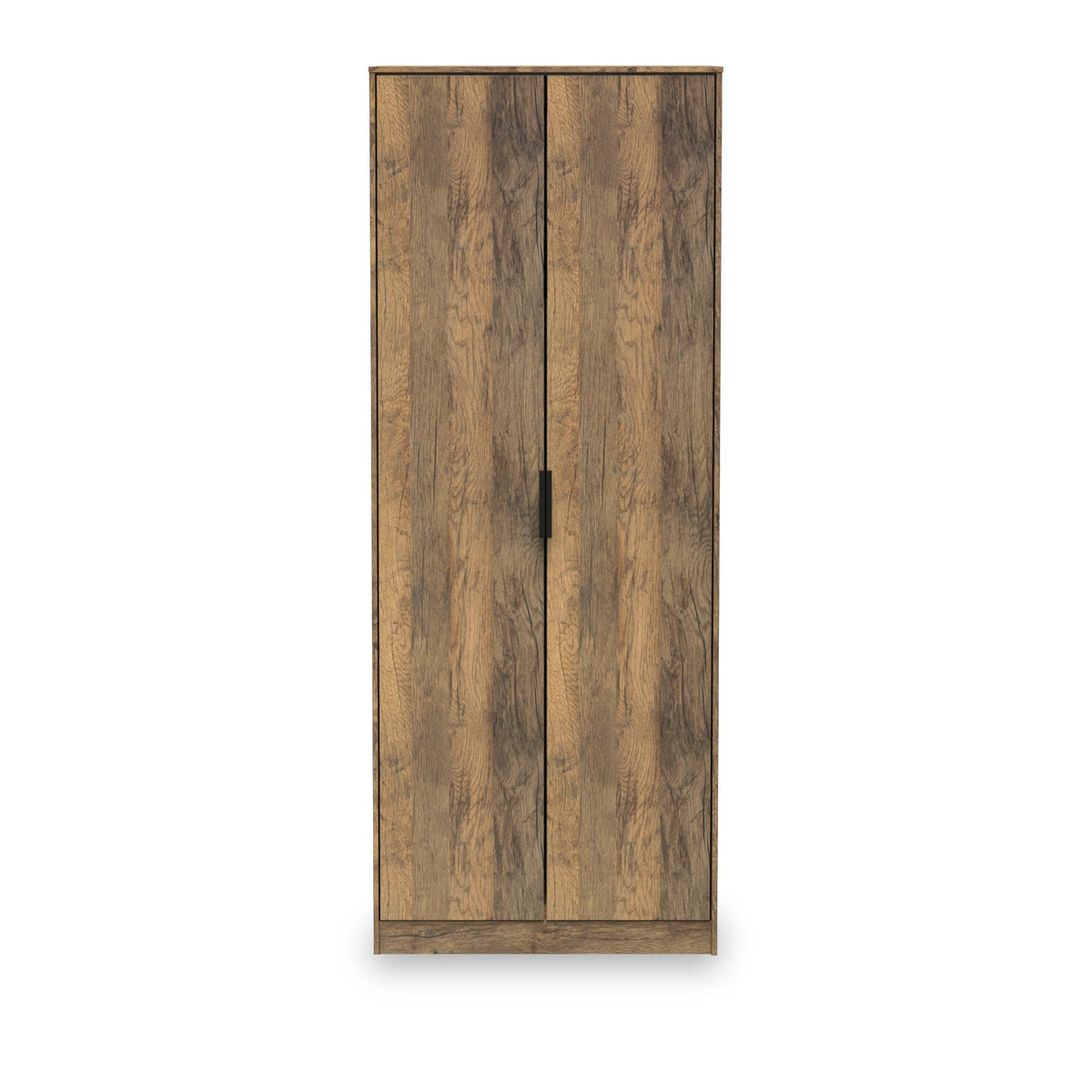 Moreno Rustic Oak 2 Door Double Wardrobe from Roseland Furniture