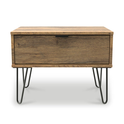 Moreno Rustic Oak 1 Drawer Side Table
