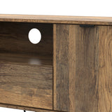 Moreno Rustic Oak Wide TV Unit with Black Hairpin Legs