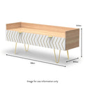 Mila White with Gold Hairpin Legs Media Console Unit from Roseland size