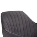 Malvern Grey Velvet Swivel Office Chair