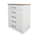 Talland White 5 Drawer Chest from Roseland