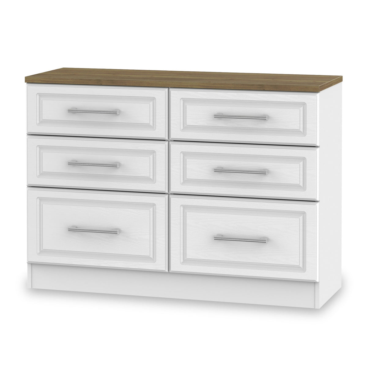 Talland White 6 Drawer Wide Chest from Roseland
