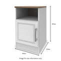 Talland White 1 Door Cabinet from Roseland size