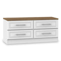 Talland White 4 Drawer Low Storage Unit by Roseland Furniture