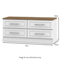 Talland White 4 Drawer Low Storage Unit from Roseland size