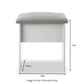Talland White Dressing Table with Stool from Roseland size