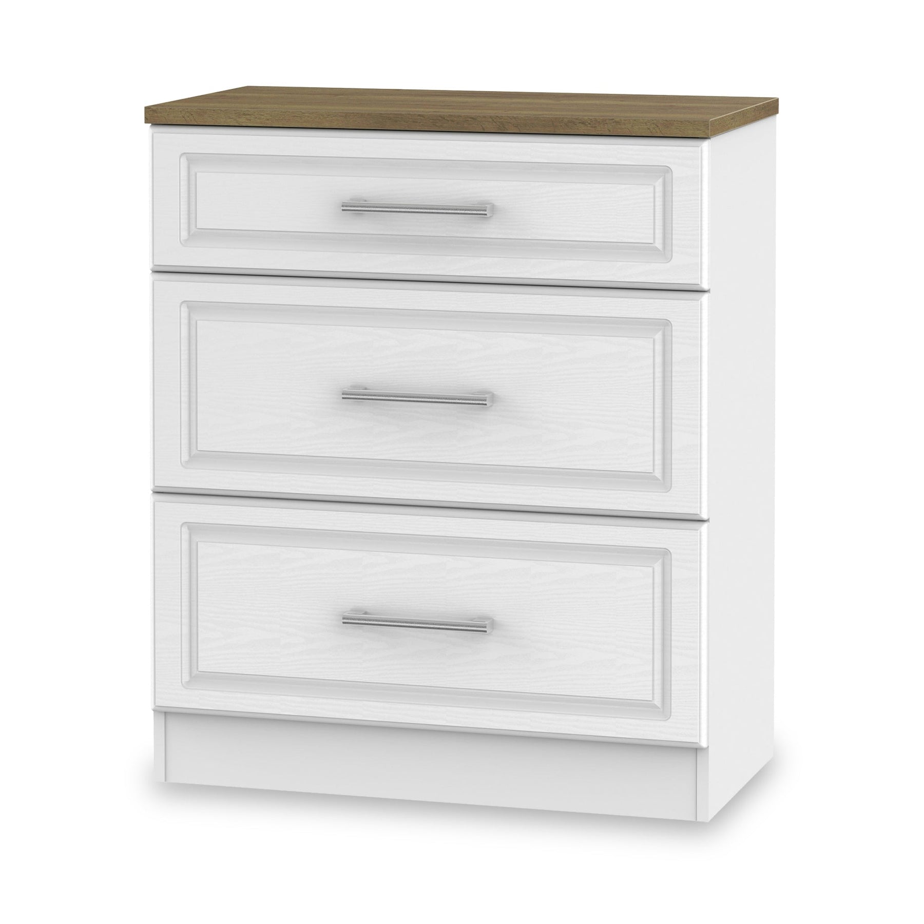 Talland White 3 Drawer Deep Chest from Roseland