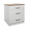 Talland White 3 Drawer Deep Chest by Roseland Furniture