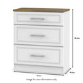 Talland White 3 Drawer Deep Chest from Roseland size