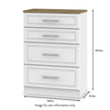 Talland White 4 Drawer Deep Chest from Roseland size