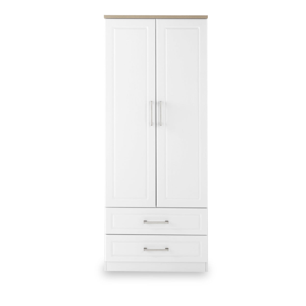 Talland White 2 Door 2 Drawer Wardrobe from Roseland
