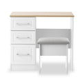 Talland White Dressing Table with Stool from Roseland