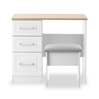 Talland White Dressing Table with Stool