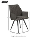 Khan Dining Chair - Size Guide