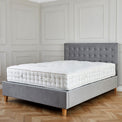 Kia Grey Velvet Ottoman Storage Bed Frame from Roseland