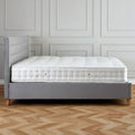 Kia Grey Velvet Ottoman Storage Bed Frame from Roseland
