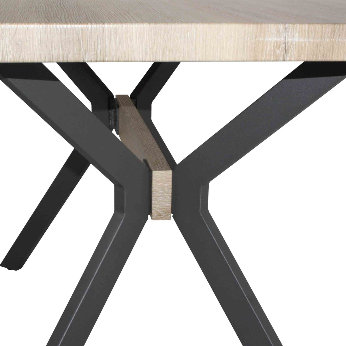 Allen 180cm Dining Table with Grey Steel Legs 