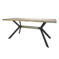 Allen 180cm Dining Table with Grey Steel Legs from Roseland Furniture