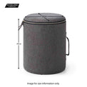 Zip Twin Pack Grey Storage Stools - Size Guide