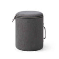 Zip Twin Pack Grey Occasional Storage Stools with handle