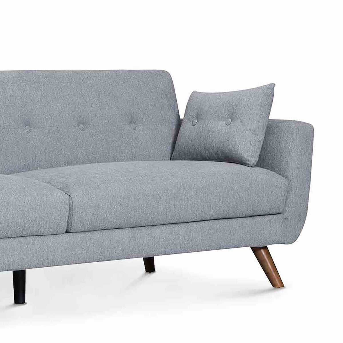 Trom Grey 3 Seater Sofa Bed - Close up of arm rest