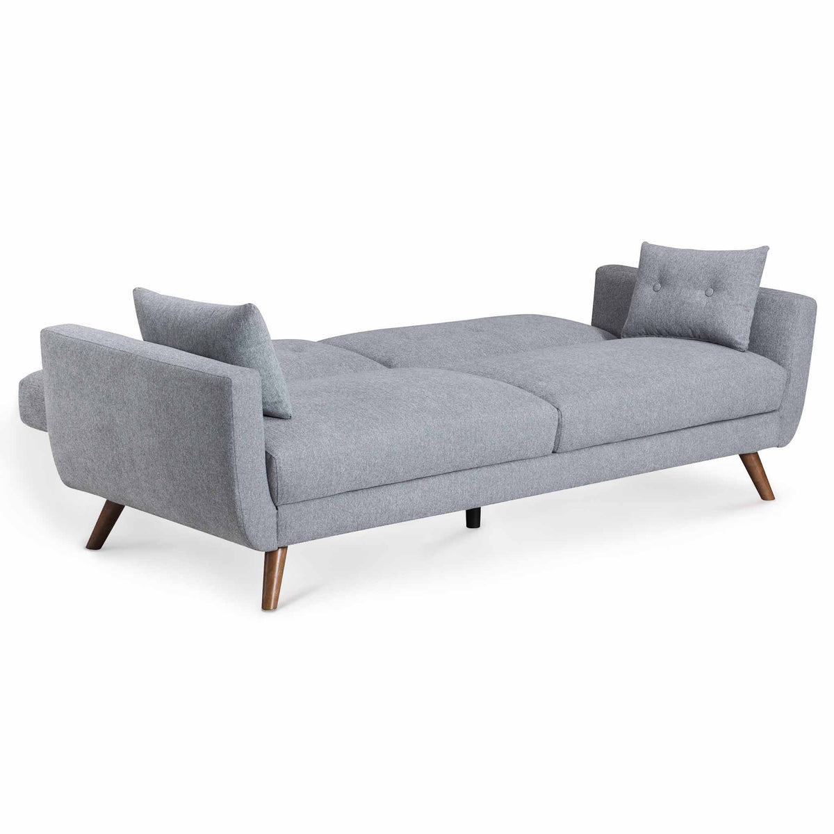 Trom Grey 3 Seater Sofa Bed - Back down for sofa bed