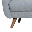 close up of the dark wood sprayed legs on the Trom 3 Seater Sofabed