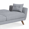 Trom Grey 3 Seater Sofa Bed - Close up of back rest down