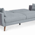Trom Grey 3 Seater Sofa Bed - Close up of cushions when back rest is down