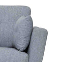 Trom Grey Scandinavian style fabric armchair - Close up of scatter cushion