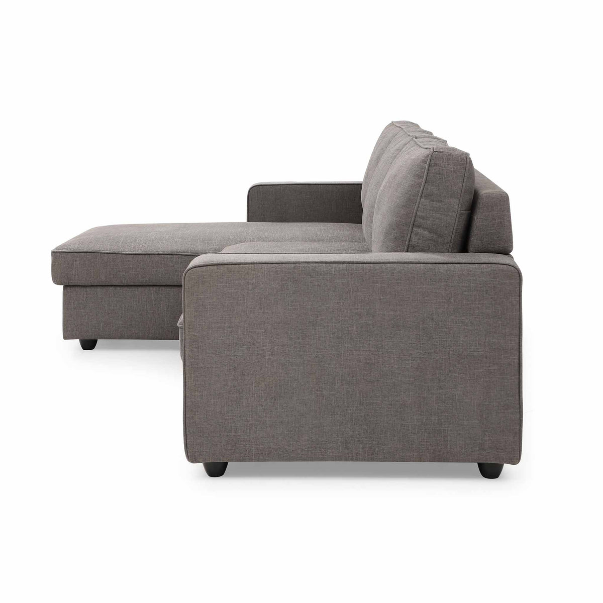 side view of the Soldier Grey 3 Seater Corner Sofa Bed from Roseland Furniture