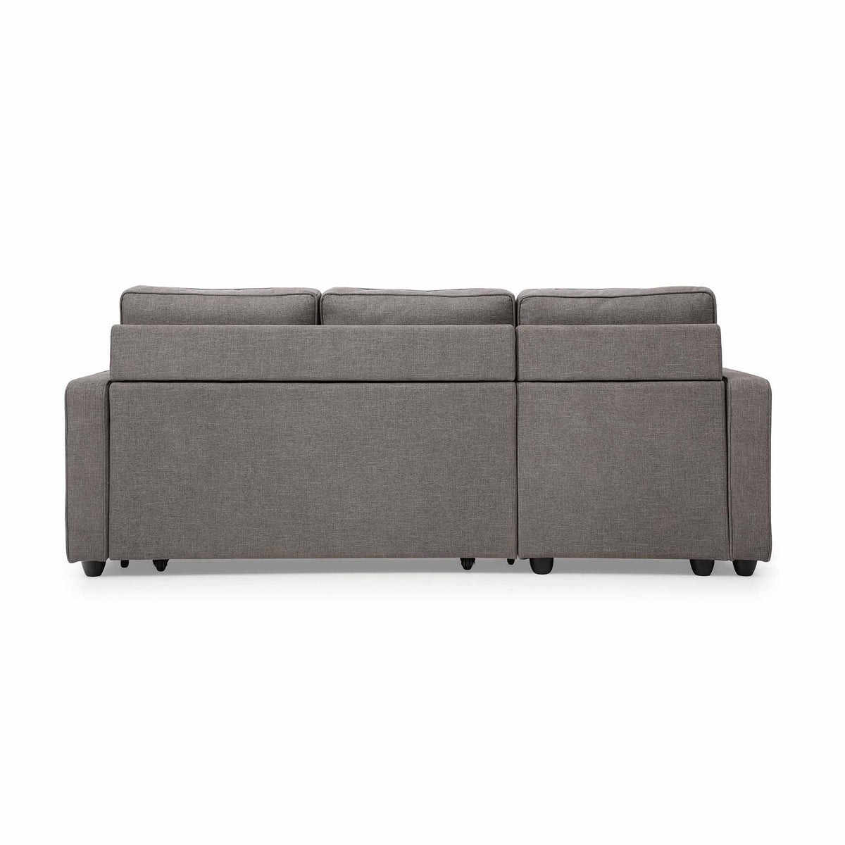 back view of the Soldier Grey 3 Seater Corner Sofa Bed from Roseland Furniture