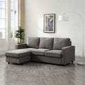 Soldier Grey 3 Seater Corner Chaise Sofa from Roseland Furniture lifestyle image