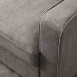 close up of the grey fabric on the Soldier Grey 3 Seater Corner Sofa Bed 