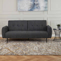 Askew Grey linen click clack sofa bed