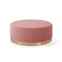 Mia Velvet Footstool - Pink Blush