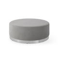 Mia Velvet Footstool - Grey