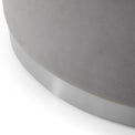 Mia Velvet Footstool with silver base - Grey