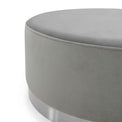 Mia Velvet Footstool - Grey