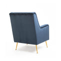 back view of the Ink Blue Velvet Wingback Armchair